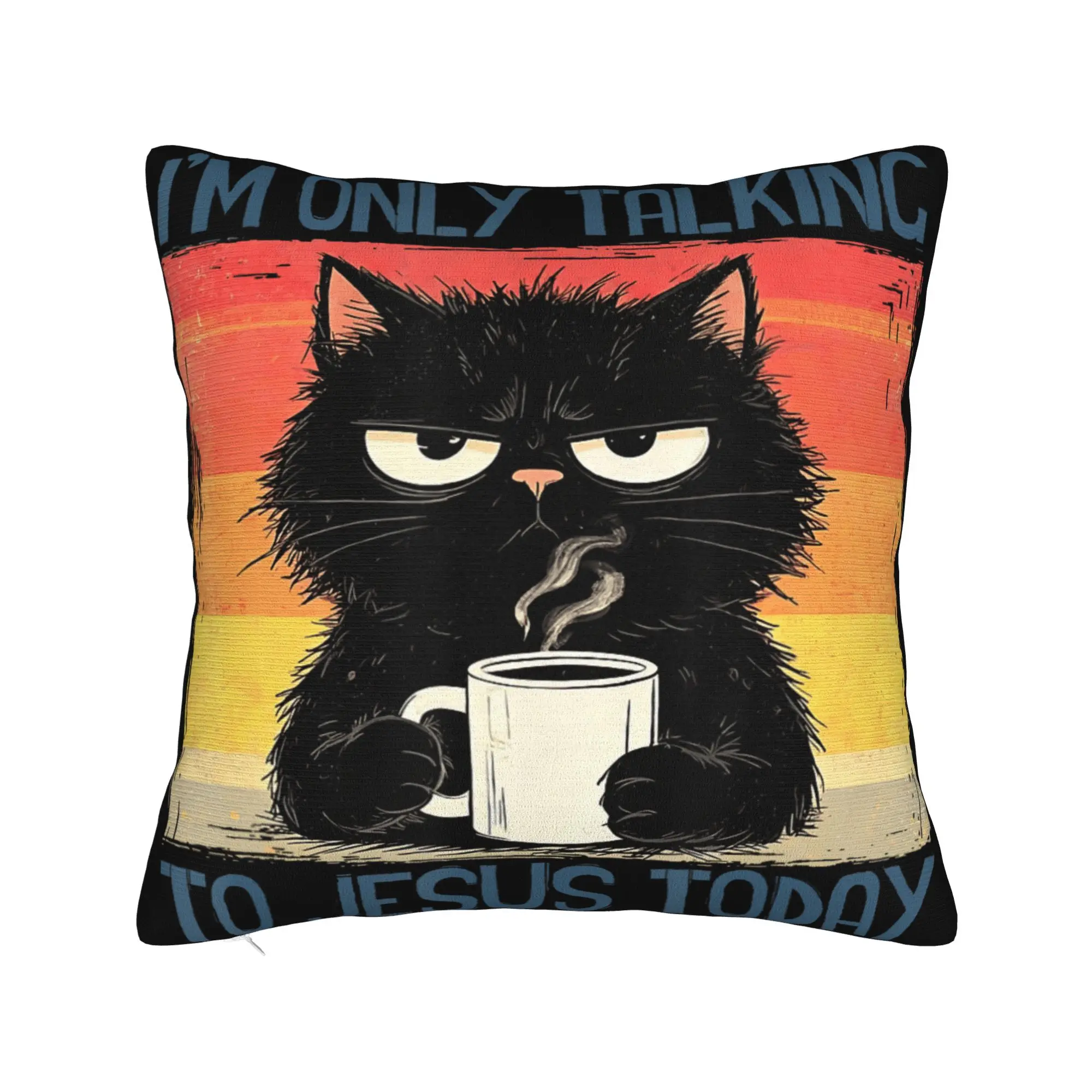 I'm Only Talking to Jesus Today  Pillow Covers Merch Printing Cushion Cover Decor  Throw Pillow Case Cover Home Multi-Size