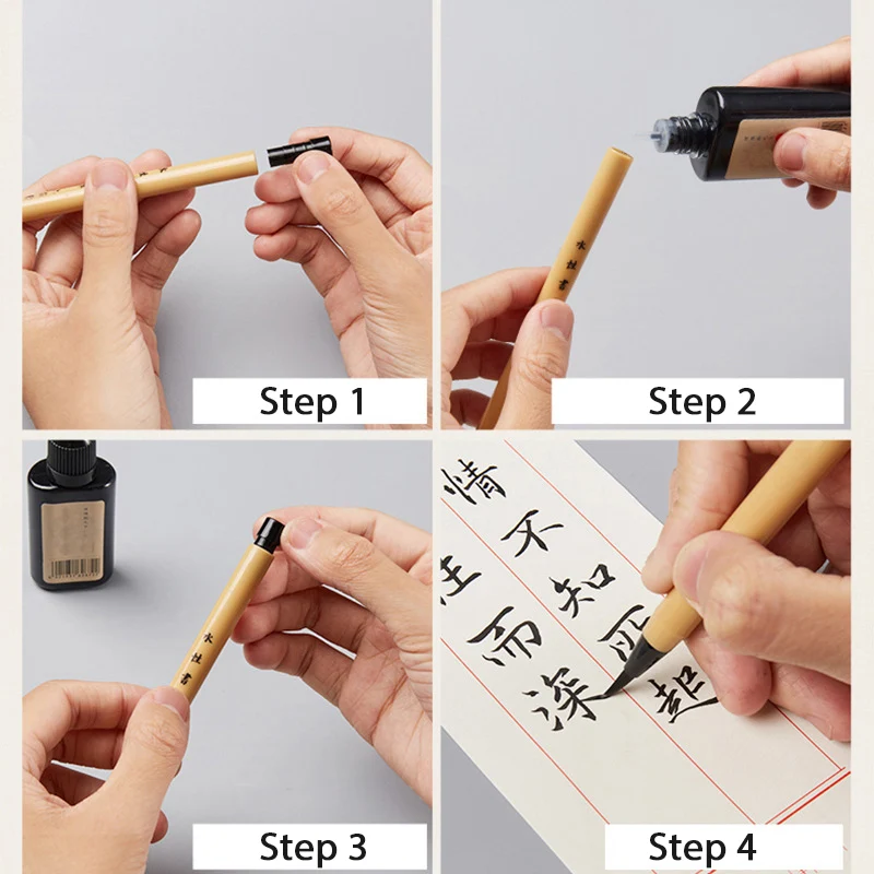 1 Pc Soft Headed Writing Brush Inkable Xiaokai Calligraphy Brush Chinese Painting Brush Beginner calligraphy Writing Pen