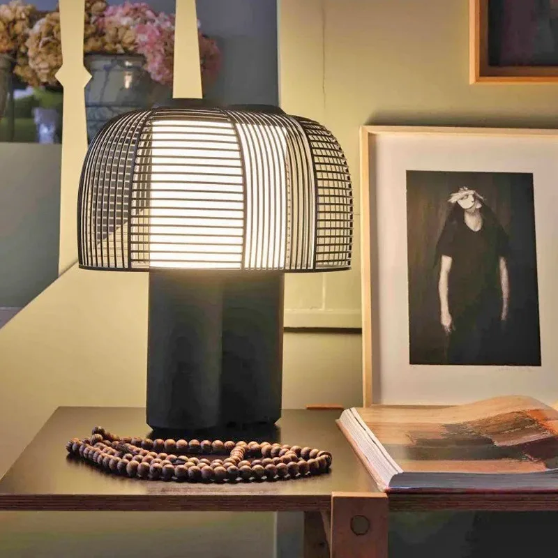 مصباح مكتبي مزدوج الجسم من الحديد المطاوع الأمريكي، مصباح بجانب السرير لغرفة النوم