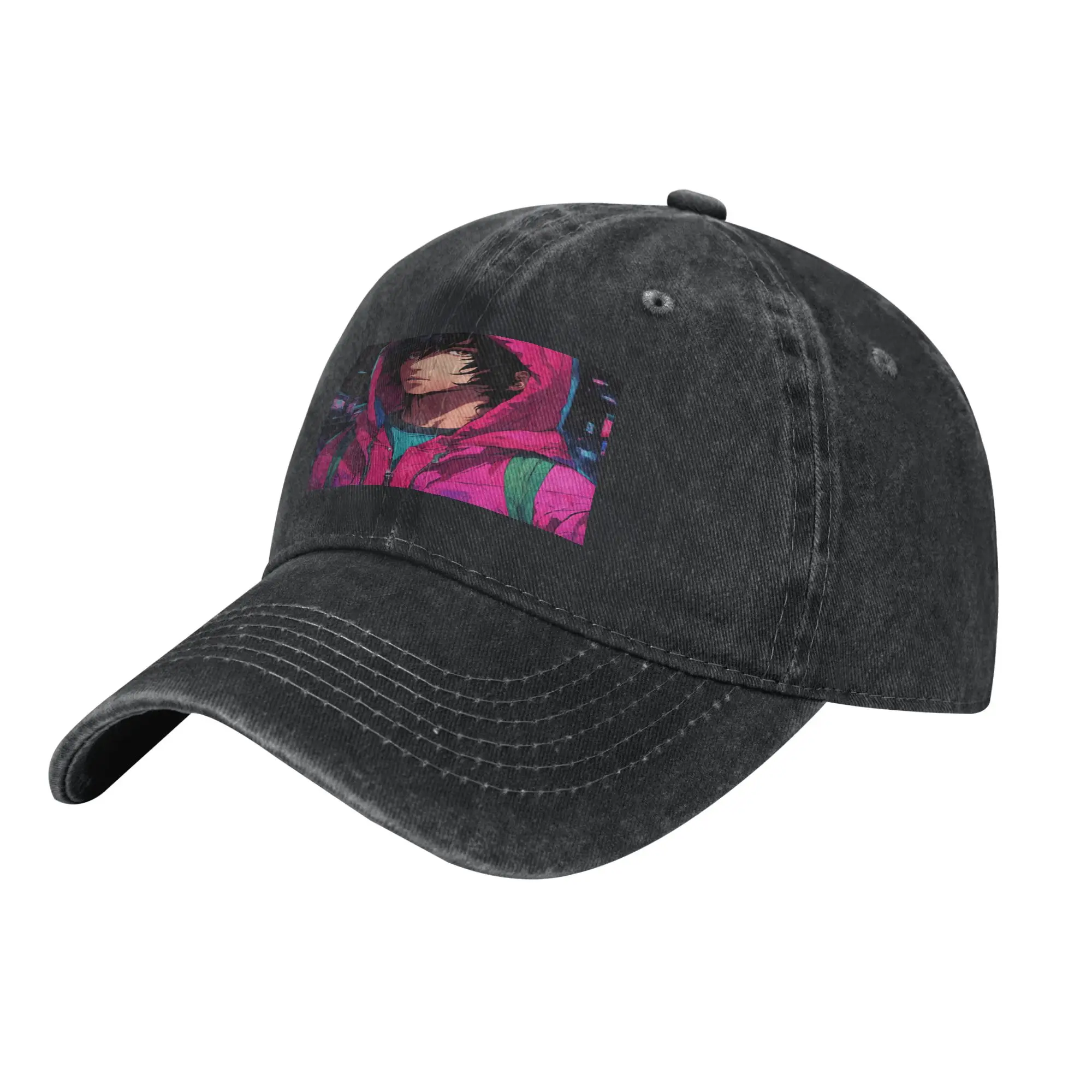 Chill Anime Vibes  Serene Boy Character Tees Fashion Baseball Cap  Leisure Hat  Party Gathering Hat