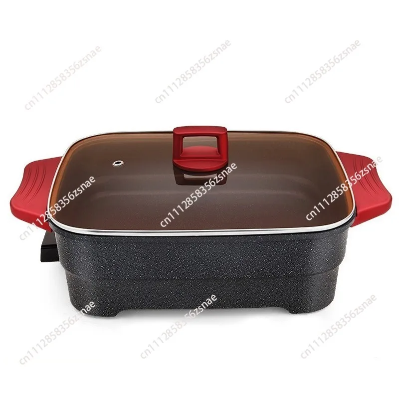 All-in-One Electric Hot Pot, Multi-Functional Household Maifan Stone Electric Cooking Pan, Electric Wok & Cooking Pot