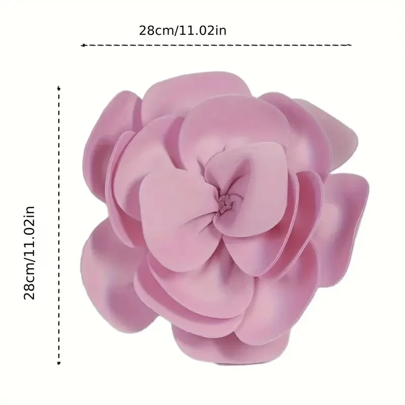 Übertriebener großer Rosenblüten-Haarschmuck, Fascinator-Hut für Damen, Haaraccessoires für Hochzeit, Teeparty, Kentucky Derby, Braut. – Detail 3