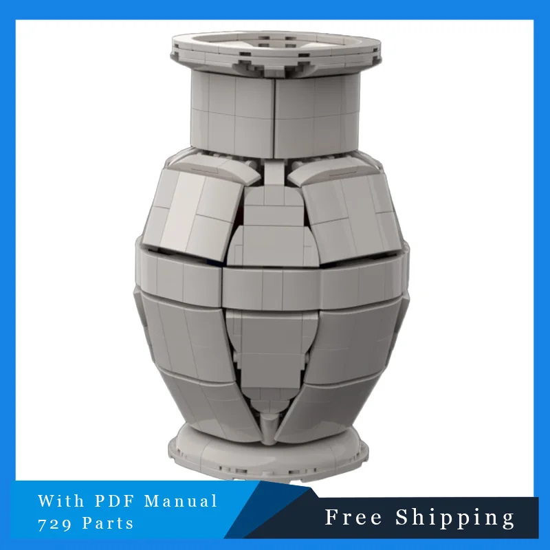 ตัวต่อ MOC 729 ชิ้น รูปแจกันโบราณ แบบประกอบเอง ของเล่นเสริมสร้างจินตนาการสำหรับเด็ก ของขวัญวันคริสต์มาสและวันเกิดสำหรับเด็ก