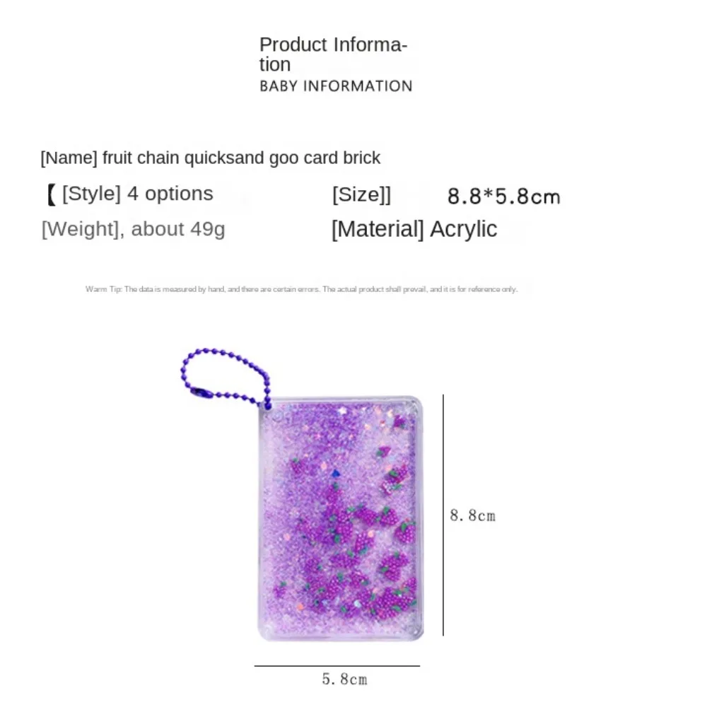 Goo Plate Guka Fai da te Fluido Acrilico Mattone Colore lucido Tesserino Acrilico Portachiavi fai da te Kit per la creazione di frutta trasparente