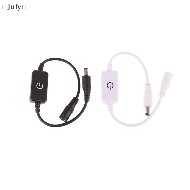 뷰July GrupoDC 12 В 24 В Светодиодные фонари Сенсорный переключатель управления яркостью Контроллер диммера с вилкой постоянного тока для 5050 3528 2835