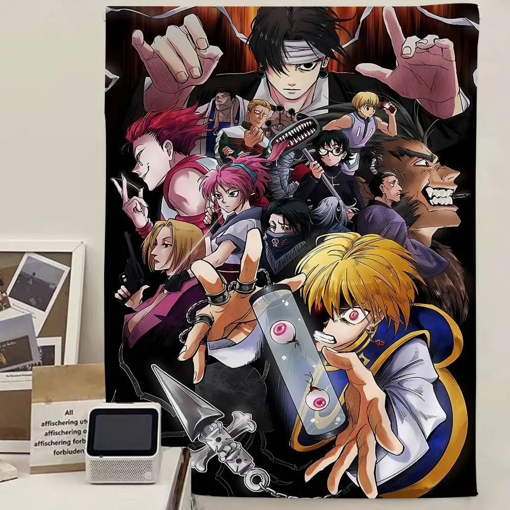 Hunter X Hunter Anime Chart Tapestry Art Science Fiction Room Home Decor Cheap Hippie Wall Hanging