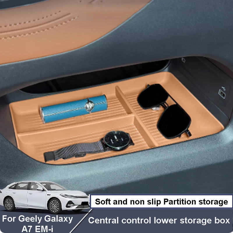 

For Geely Galaxy A7 EM-i 2025-2026 Car Lower Storage Box Central Control Armrest Box Compartmentalized Storage Accessories