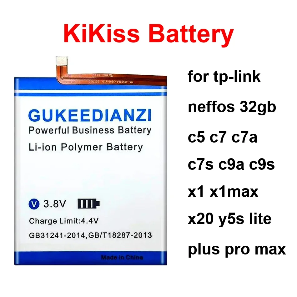 

Battery Nbl-38A2500 Nbl-43A4000 Nbl-40A2920 For TP-Link Neffos 32GB C5 C7 C7a C7s C9a C9s X1 X1max X20 Y5s Lite Plus Pro Max