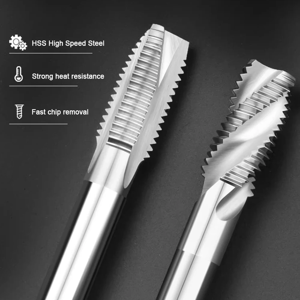 HSS دوامة الناي/الناي المستقيم المسمار خيوط الصنابير مجموعة أدوات لآلة المعادن M2 M3 M4 M5 M6 M8 M10 M12 M16 M20 M24 #5