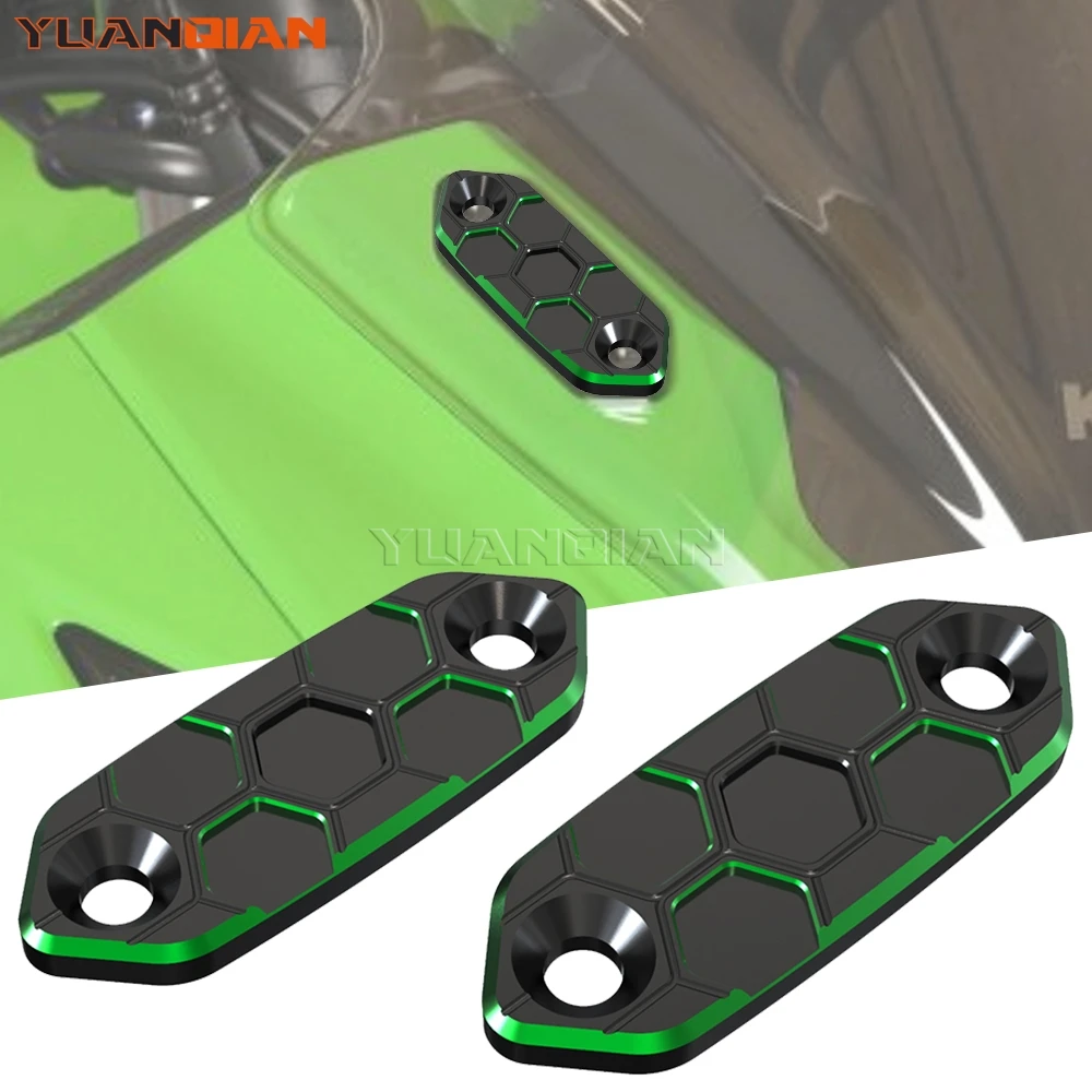 

FOR Kawasaki Ninja 650 400 500 300 Ninja650 Ninja400 Ninja500 Ninja300 CNC Rear View Side Mirrors Bracket Hole Cap Clamp Cover