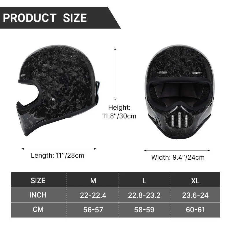 Wysokiej jakości kask motocyklowy kaski pełnotwarzowe 12K z włókna węglowego Casque Integrale Moto Homme Homologué