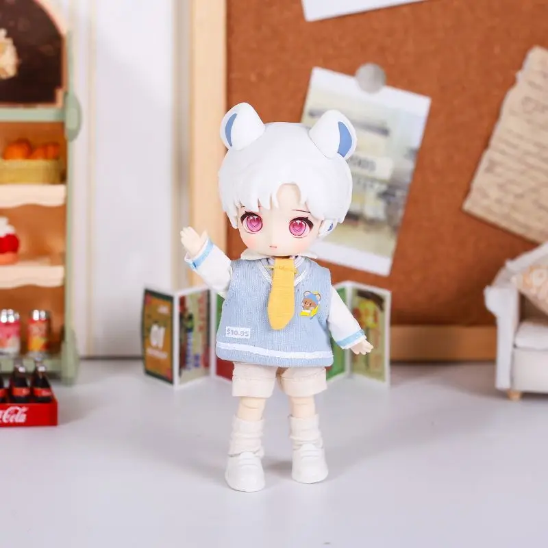 For Obitsu 11 Doll Cute School Uniform Set For OB11 1/12 Gsc Molly YMY Body9 Body Doll Cloth NAGI Doll Outfit Clothes