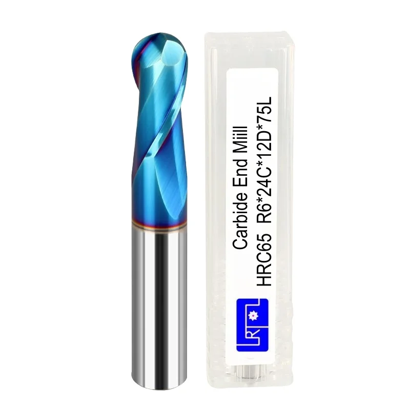 

HRC65 R0.5 1 2 3 4 5 6mm Carbide Ball Nose End Mill ,Soilde Milling Cutter for High-Speed Machine