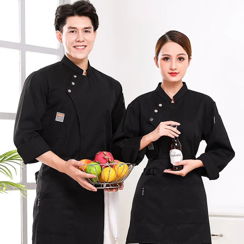 

New Design High Quality Restaurant Cook Kitchen Chef Waiter Work Clothes Uniform For Women Men