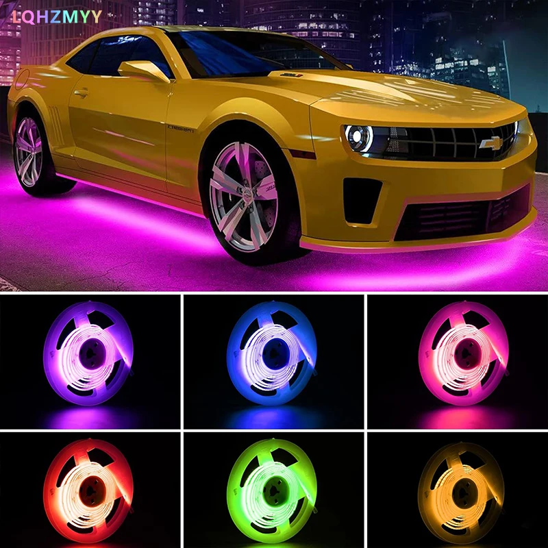 1 Roll of Cob Led Strip with Adjustable Light Color and Brightness, No Light Spots, Low Voltage 5V USB Interface, Rgb Flexible Cob Strip with Simple Three-Button Control Switch, Suitable for Car Decoration, Tv, Computer, E-Sports, Home Bedroom Decoration, Holiday Surprise Parties, and Music Stage Ambiance