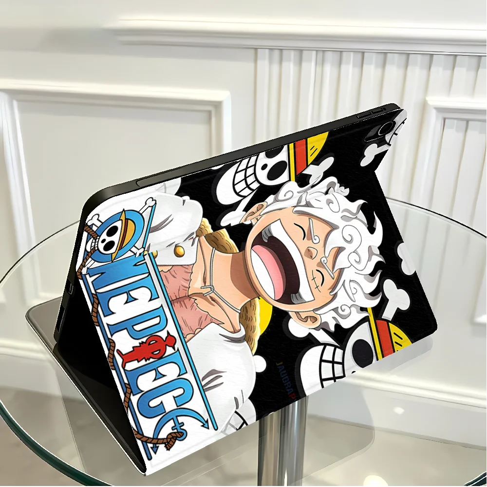 With Pencil Holder Case for Apple iPad Pro11 13 10th 7/8/9th Air 11 13 M4 M3 M2 A16 2026 Air 4/5/6th One Pieces Luffys Logo