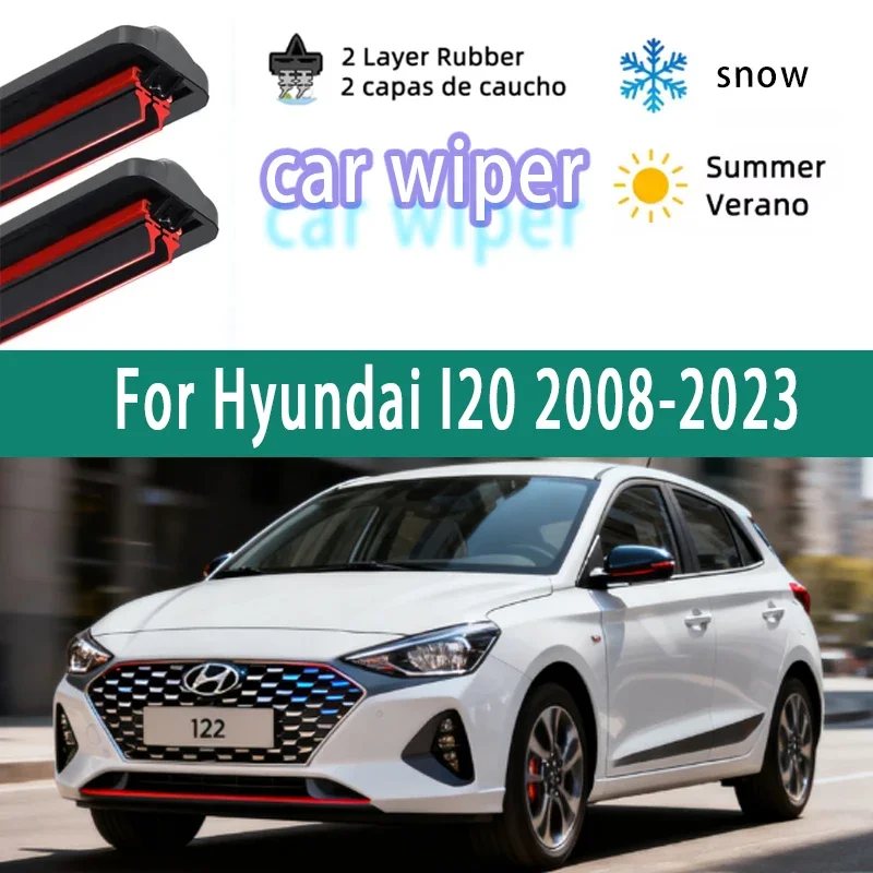 

Suitable for Hyundai I20 2008-2023 2016 2018 2019 2020 2021 2022 2 front windshield windshield wiper blades 2012 2013 2014 2015