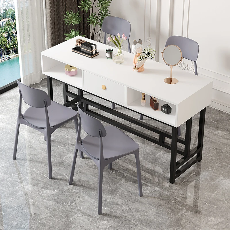 

European Minimalist Nail Table With Storage Multifunctional Beauty Professional Nail Table Luxury Trendy Table Ongle Furniture