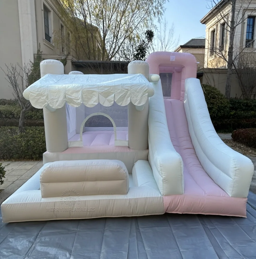 Toddler Mini Inflatable Playhouse Bounce House Playground slide combo with ball pit pool inflatable playing room