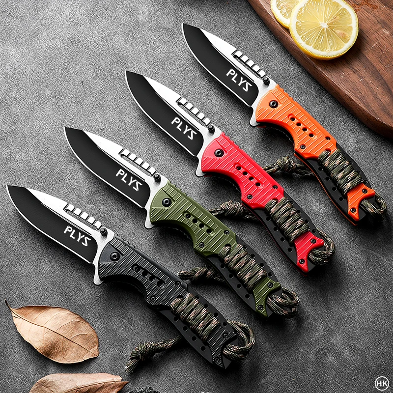 Outdoor folding knife with anti slip handle EDC camping and hiking pocket knife,suitable for camping and outdoor activitiesU9195