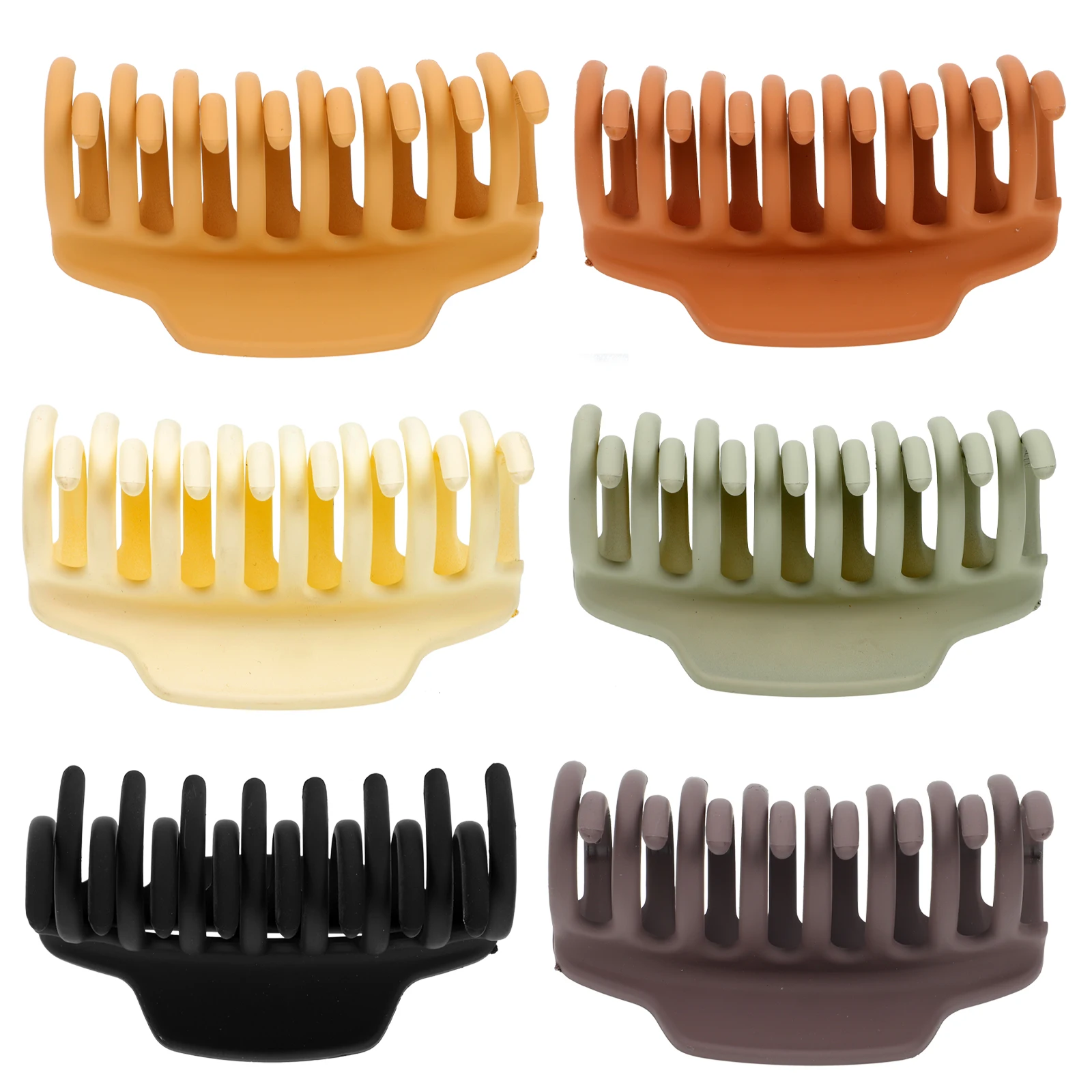 

6pcs Claw Clips Strong Teeth Design Durable For Thick Thin Hair Elegant Bath Makeup Travel Ponytail Holders Simple Hair Jaw Clip