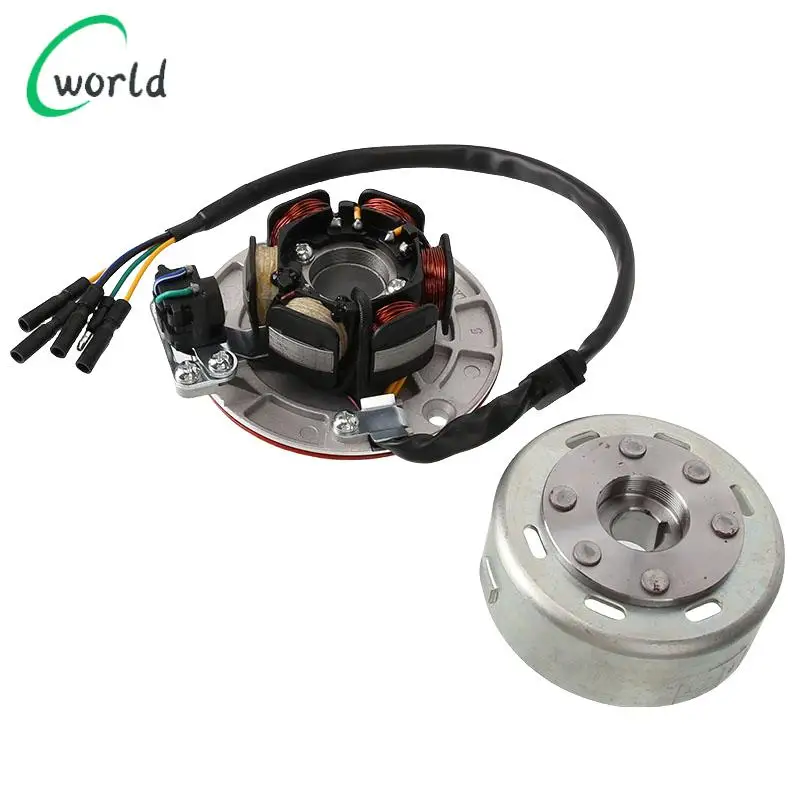 160CCエンジンATVカートバイクイグニッションステーターマグネトジェネレーターコイル6コイルイルミネーションステーターコイルローターキット