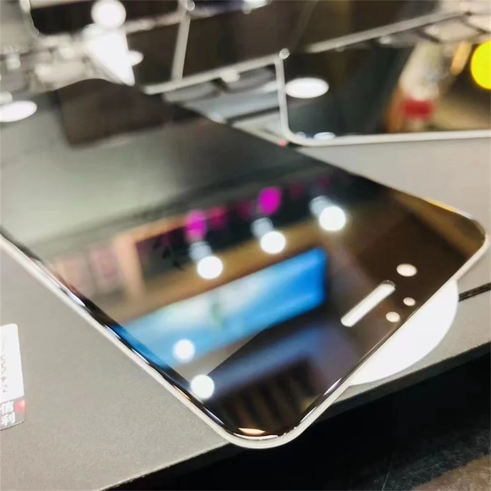 For iPhone 15 14 Pro Max Anti Spy Tempered Glass 4pcs Golden Armor Privacy Protector 13 12 11 Screen Full Glue X XR XS 7