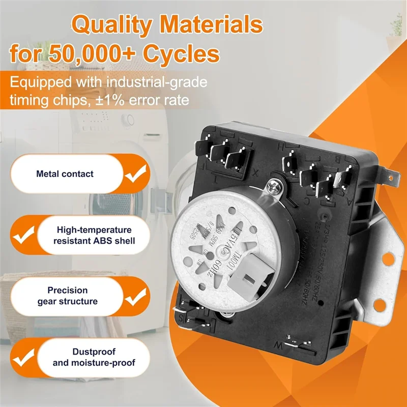 【RECOMENDAR】رقم جزء المجفف W10185981 مناسب لدوامة كينمور Maytag Amana استبدال 418-095-20-B5 AP6016540 WPW10185981 PS117 #6