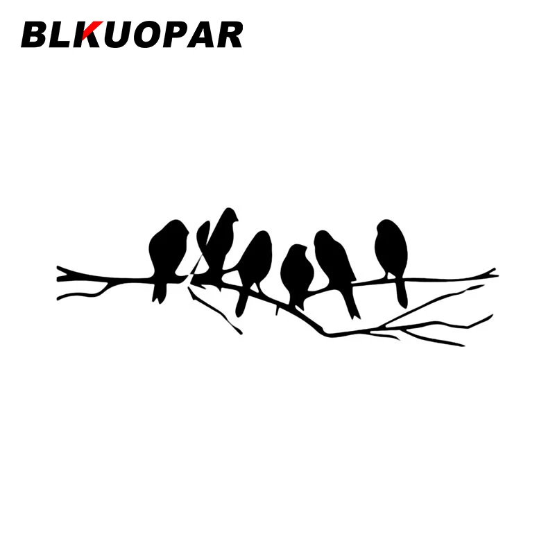 

BLKUOPAR Флок птиц в ветке узор автомобильные наклейки креативная виниловая наклейка водостойкие аксессуары багажник бампер автомобильные товары