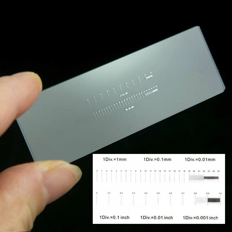 

Multifunctional Metric-inch Micrometer Graticule Calibration Slide Optical Microscope Reticle Ruler High Accuracy Microscopio
