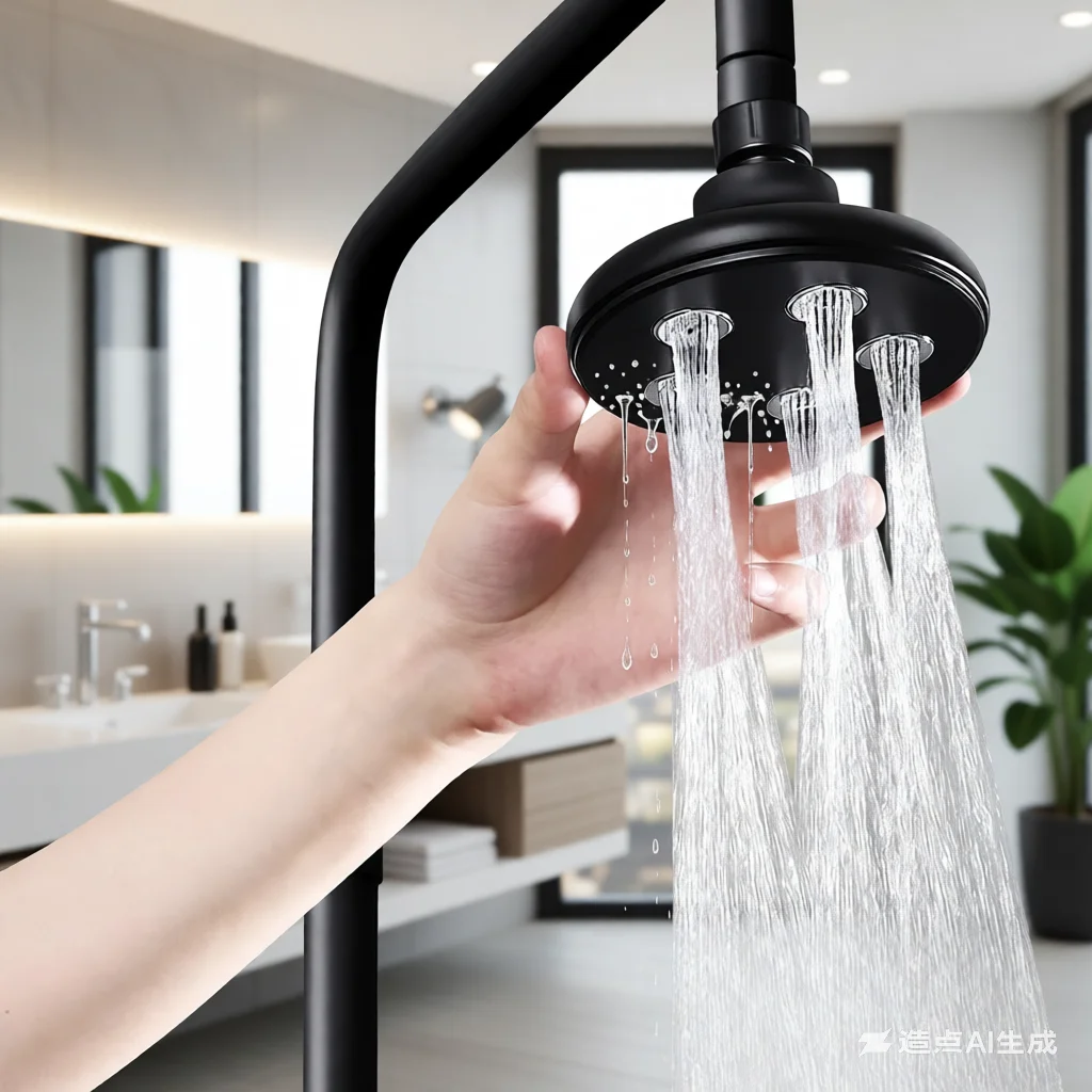 

Round Waist Pressurized Showerhead - Universal Bathroom Ceiling Mounted Shower with Large Water Outlet