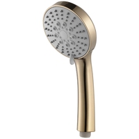 Brushed Gold Handheld High Pressure ABS Shower Head Water Saving Hand Shower Head 5 Function Rain Hand Held Shower