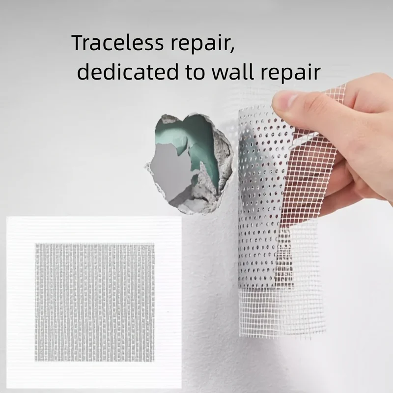 Trockenbau-Reparaturset, 4/6 Zoll Selbstklebende Wandloch-Reparaturgitterplatten, Aluminiumplatten-Wandreparaturpatches für Beschädigte Platten – Detail 1