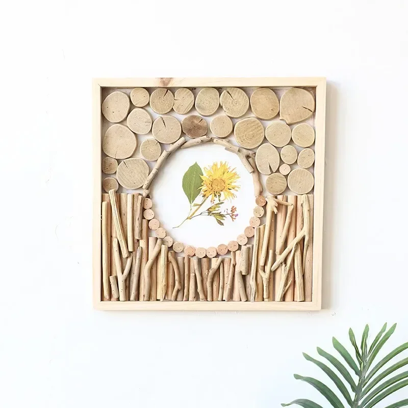 

Modern simple and creative log living room decorative painting hanging painting