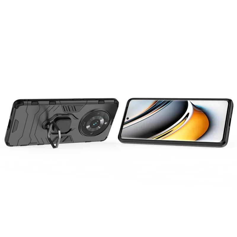 Für Realme 11 Pro Plus Fall Rüstung Ring Magnetische Auto Halter Ständer Telefon Fall Für OPPO Realme 11 Pro 11 pro + Plus Zurück Abdeckung