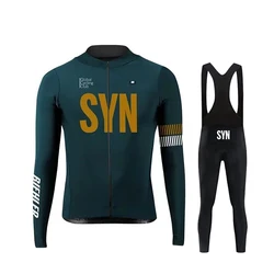 2024 BIEHLER Long Sleeve Cycling Clothing SYN Spring Autumn Cycling Jersey Set New Bike Clothing MTB Maillot Ropa Ciclismo