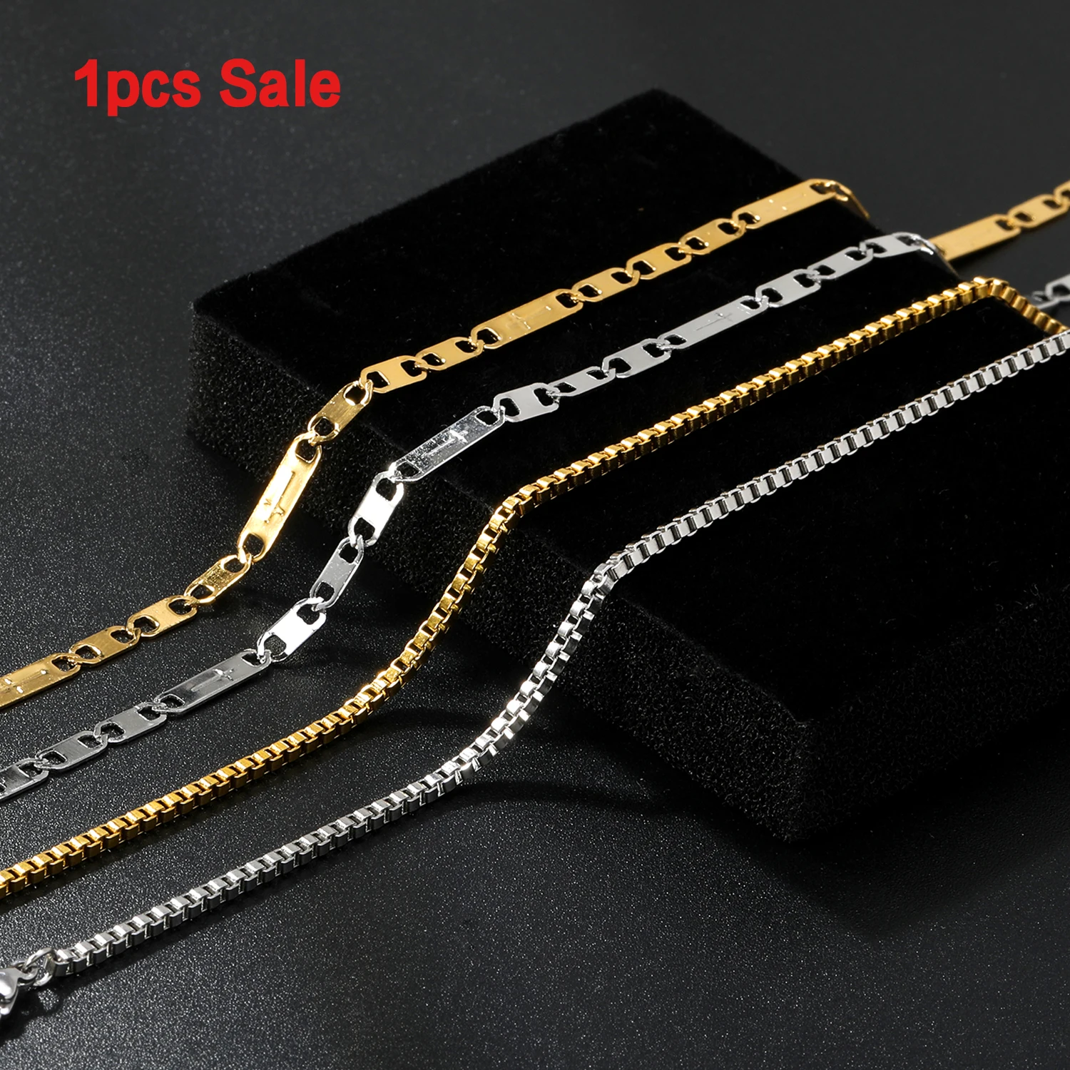 ASON 1 개/몫 10 개/몫 남자 여자에 대 한 패션 Stianless 철강 체인 목걸이 3.5MM 쿠바 플랫 콜리어 방수 Jewellry 40CM