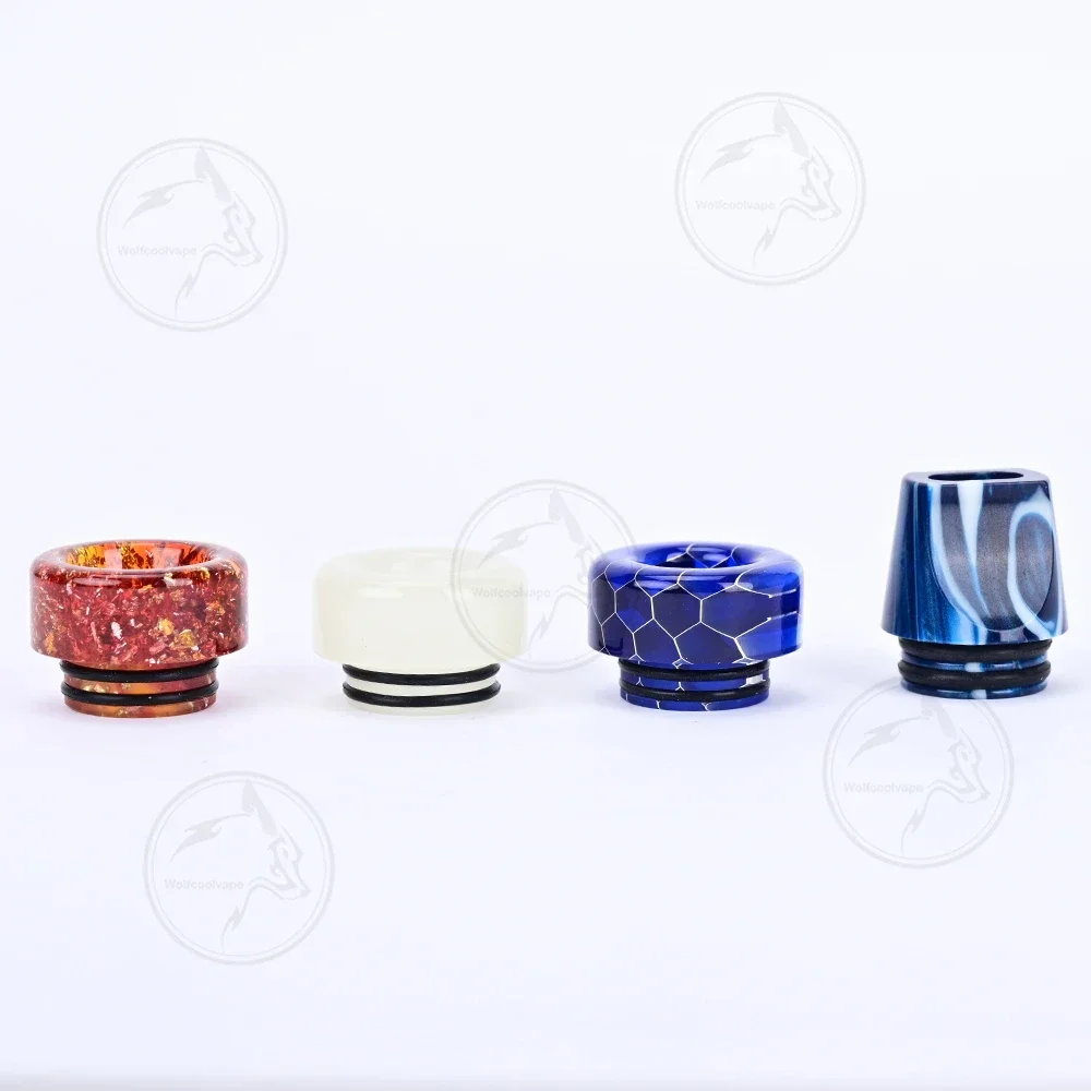 12pcs wolfcoolvape 810 Resin Drip Tips Random Color Wide Bore Mouthpieces for RDA RTA RDTA Vape Atomizers & Tanks