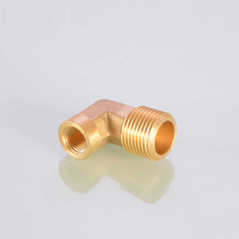 1/8 1/4 3/8 1/2 3/4 iN inner wire and outer tooth adapter 90 degree right-angle bent full copper reducer pipe fittings