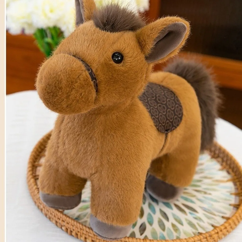 새로운 말 긴 털 부드러운 말 펜던트 귀여운 말의 해 동물 포니 펜던트 선물