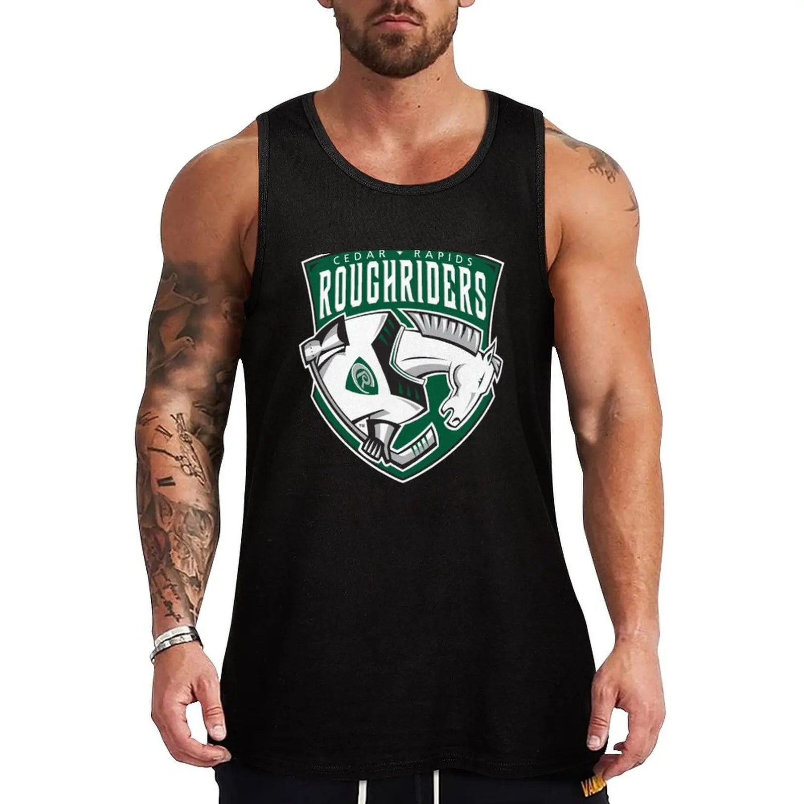 

Cedar Rapids RoughRiders Tank Top Bodybuilding shirt Gym wear man vest
