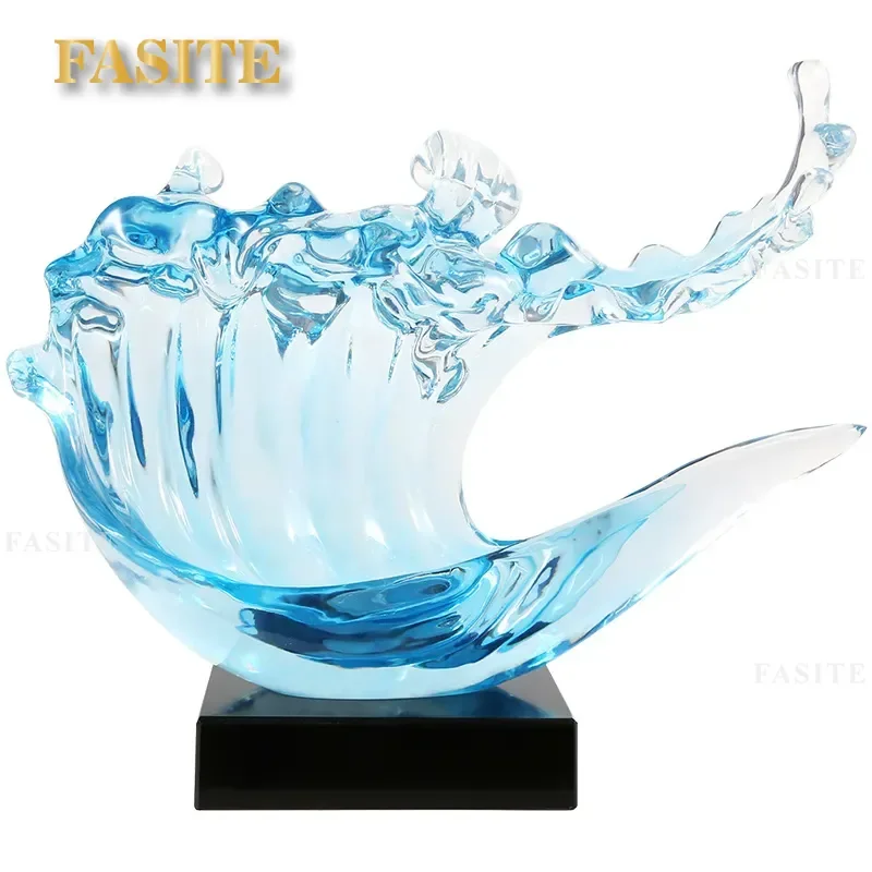 For Home Living Room TV Cabinet Entrance Study Office Wave Ornaments Decorative Crafts Modern Art Decoration