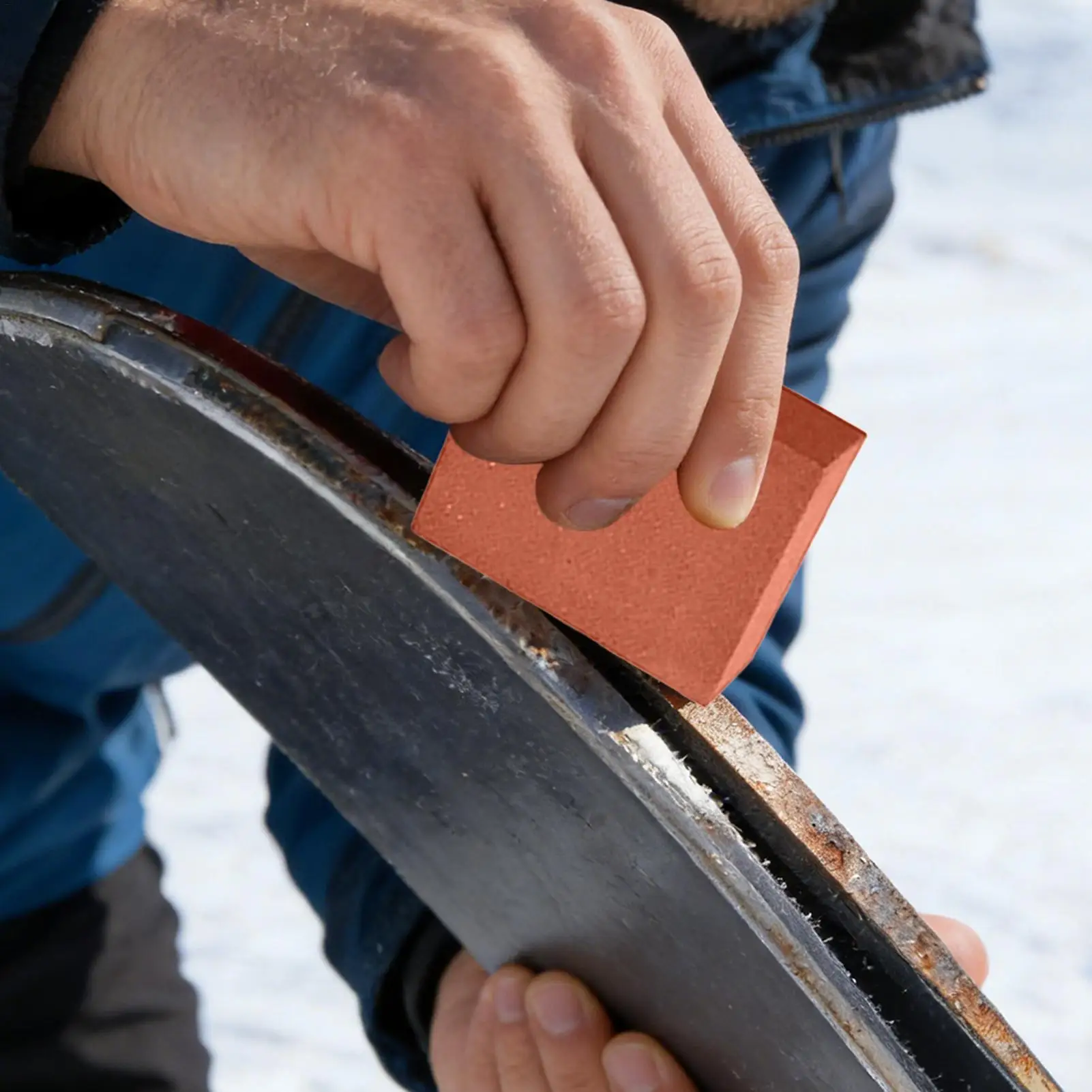 Snowboard Edge Tuning Stone Compact Stain Removal Snowboard Ski Edge Stone for Grinding for Snowboarders Skiers Enthusiasts