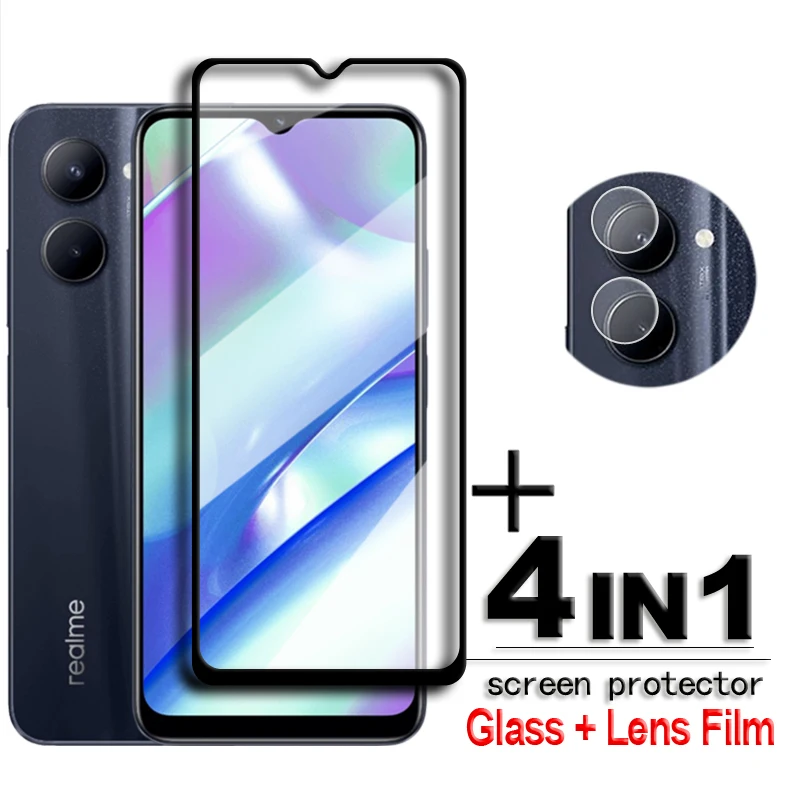 

Для Realme C33 стекло Realme C25Y C30 C31 C35 C55 C33 закаленное стекло 2.5D полное покрытие HD защита экрана Realme C33 пленка 6,5 дюйма