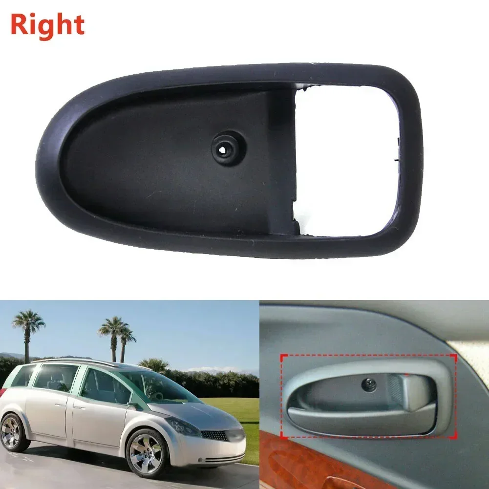 Couvercle Kiev illage de poignée de porte de voiture intérieure droite, cadre de lunette en plastique noir, adapté pour Hyundai Elantra 2001-2006,