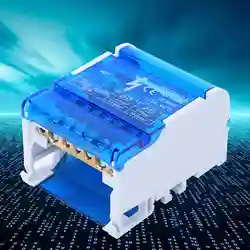 407 Terminal Distribution Box Din Rail 4-Level Single Phase Junction Case with Transparent Cover
