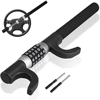 Thickened Retractable Car Password Lock Steering Wheel Lock Anti-Theft Lock Multi-Function Vehicle Mounted Security