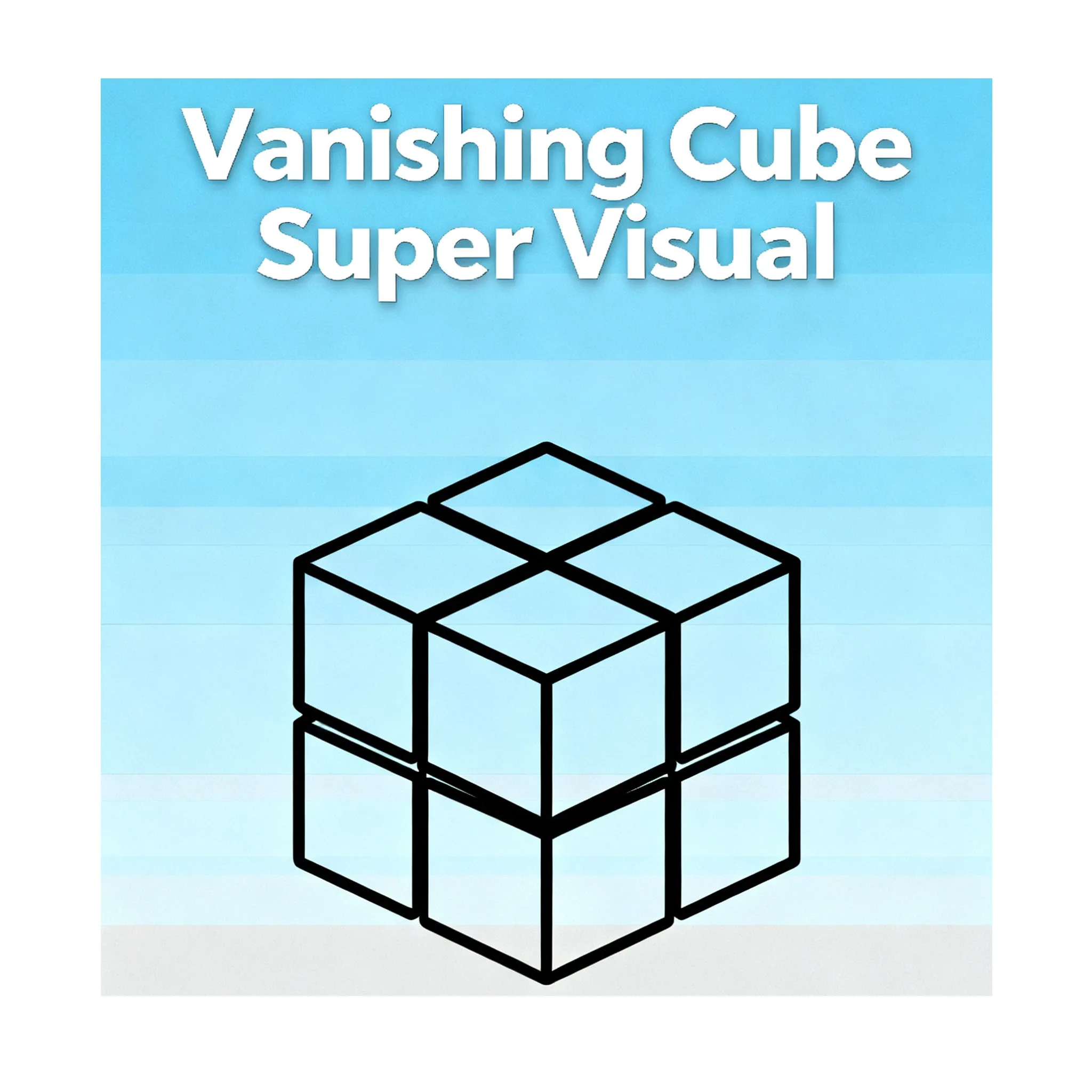 

Зникающий куб, супер визуальный куб, фокусы, иллюзии, магический реквизит с крупным планом, трюки, фокусник, сценический реквизит, магия