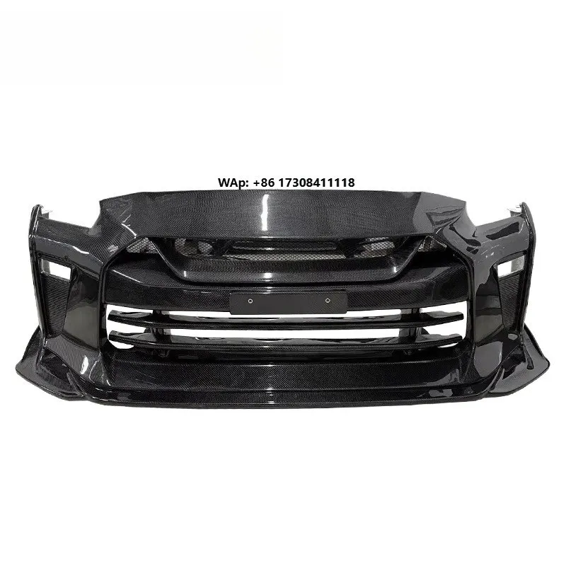 

Full Carbon Fiber Top Secret Front Bumper for R35 Bodykit Rear Bumper Side Skirts 2008-2018
