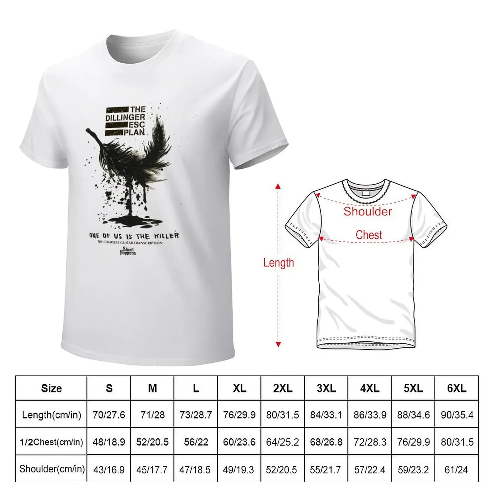 The Dillinger Escape Plan Art T-Shirt anime vintage graphic tee heavyweights plus size tops t shirts men